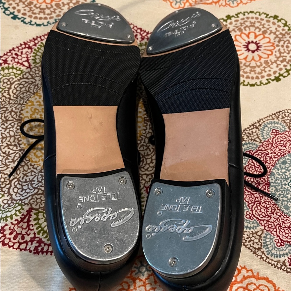 Capezio Black Leather Tap Dance Shoes size 14 women’s - Picture 6 of 9